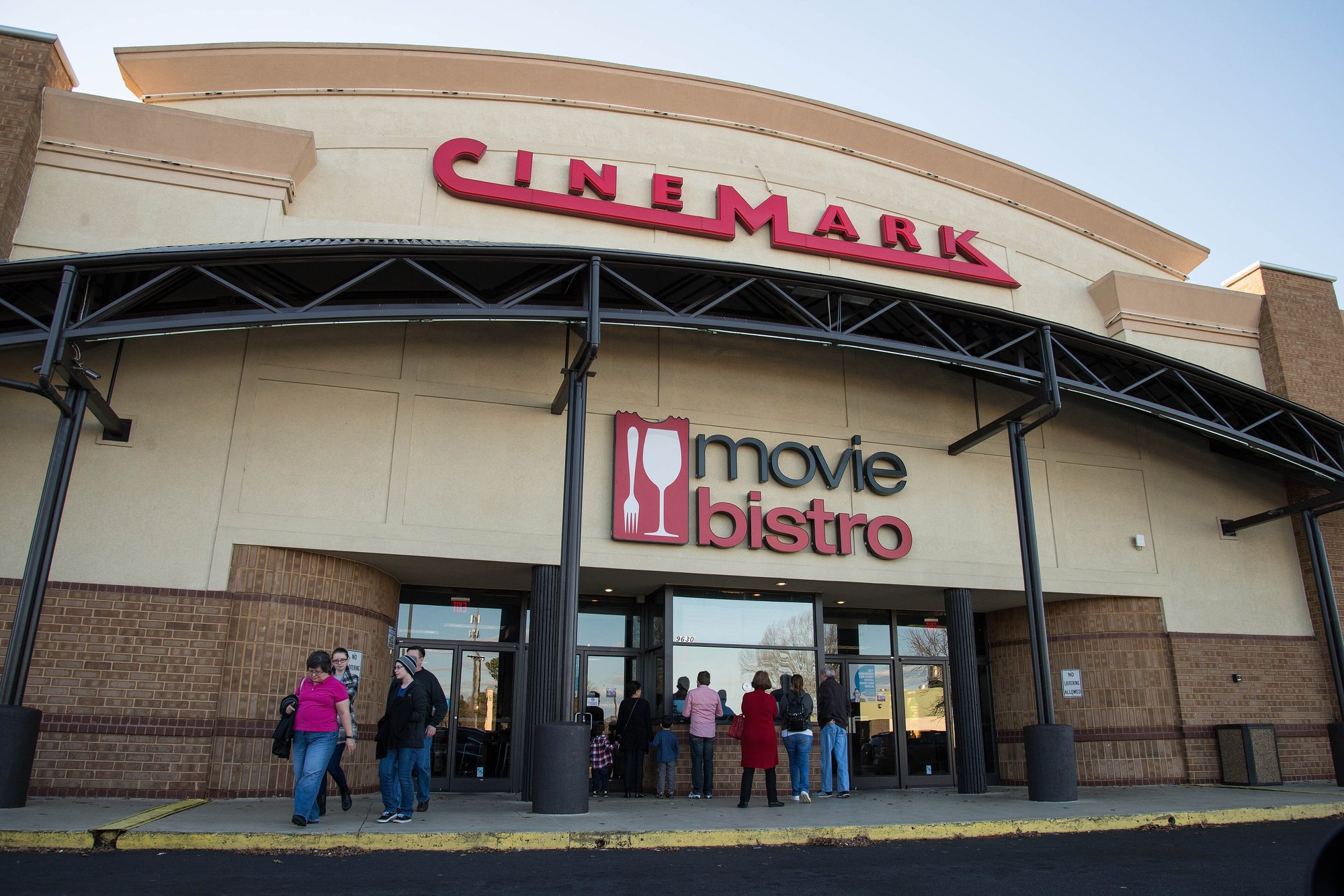 Exterior of the Cinemark Movie Bistro dine-in cinema in Charlotte
