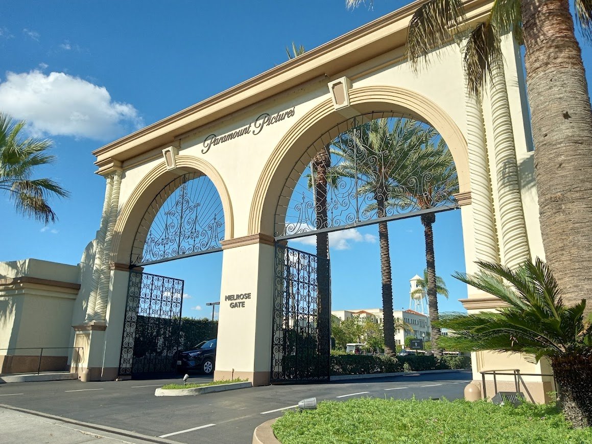 Paramount Pictures Melrose Gate entrance arch in Hollywood