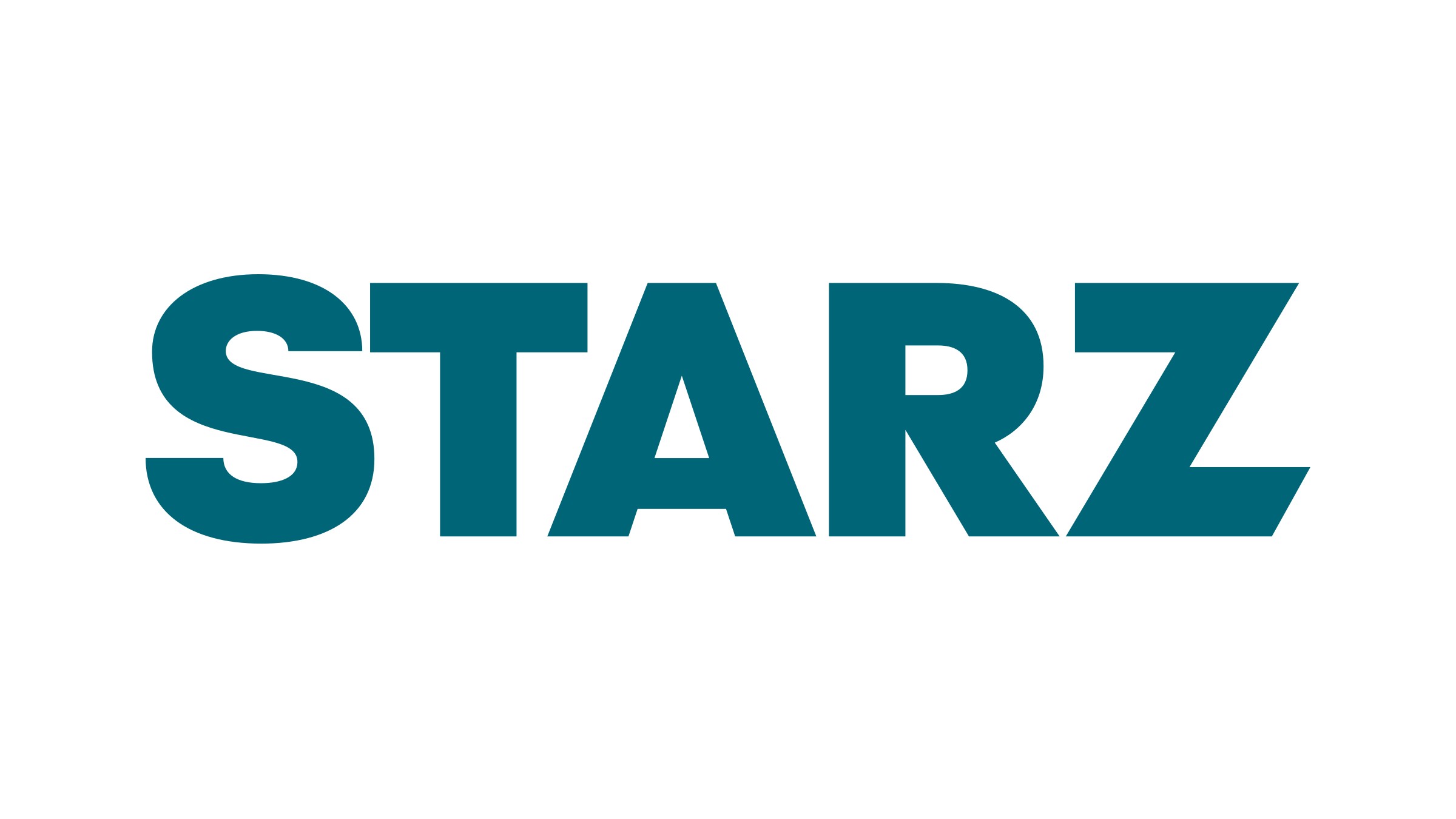 The STARZ wordmark in teal on a white background