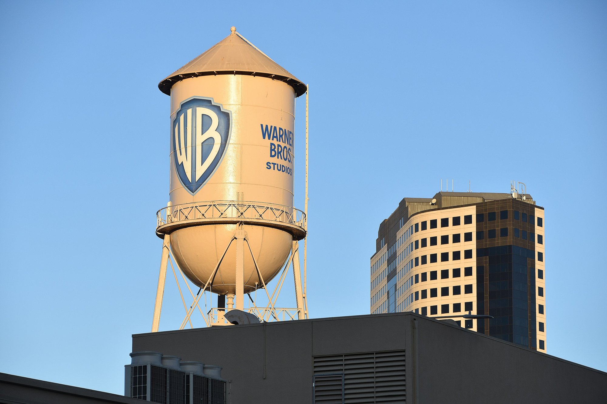 Warner Bros. water tower above the Burbank studio lot